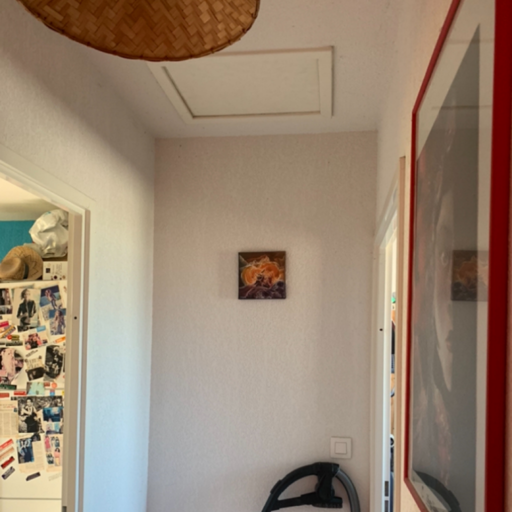Balise alt : "Intérieur d'un couloir avec tableau, rénové à Toulouse par AD VALIDEM."