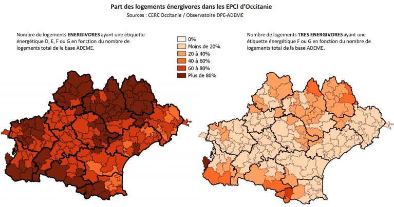 Balise alt : "Carte des logements énergivores en Occitanie, Toulouse, rénovation énergétique"