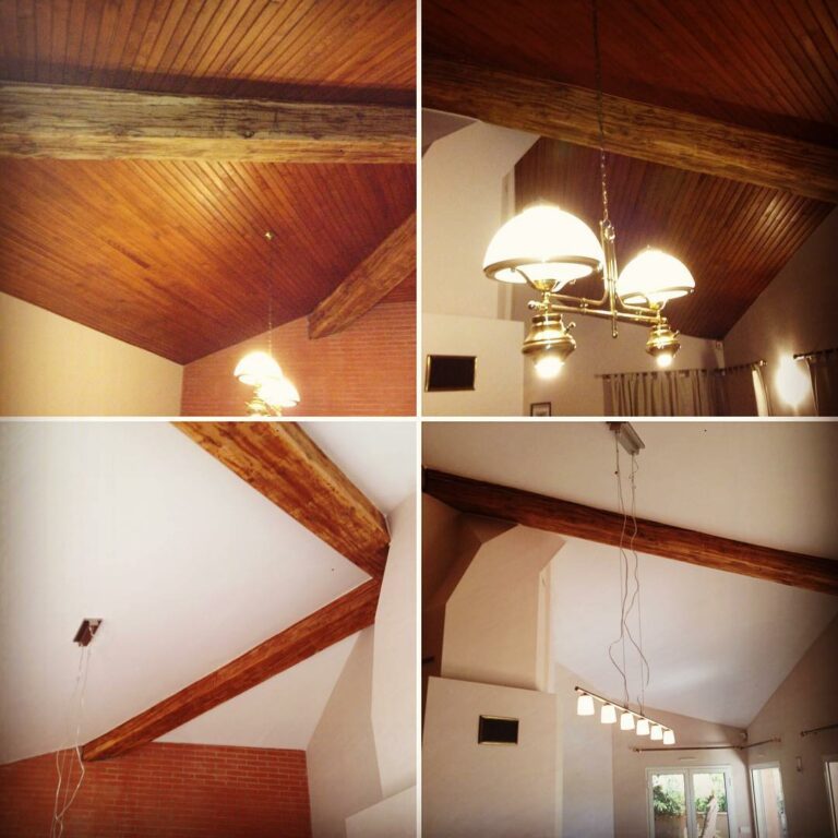 Plafond en bois, Advalidem; Lumière suspendue, Rénovation énergétique; Plafond blanc, Audit énergétique